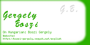 gergely boszi business card